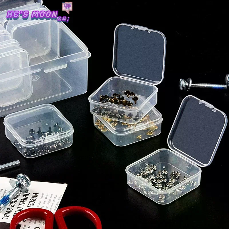 PP Storage Box Mini Transparent Plastic Case Container Square Rectangle Packaging Box For Jewellry Beads Small Items