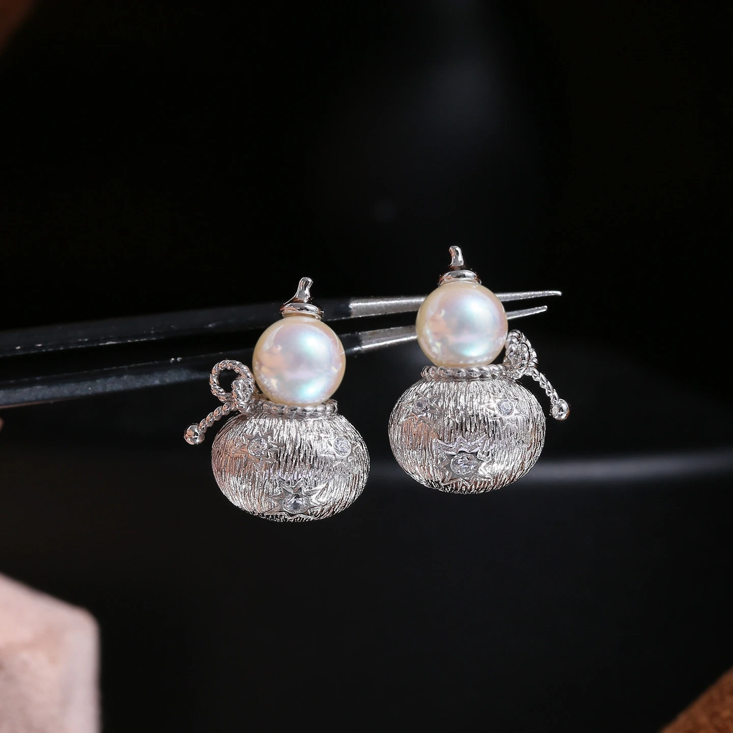S925 Sterling Silver Earrings Base Findings Mountings Jewelry Mounts Fittings Accessories for 5-6mm Pearls 3 pairs/lot