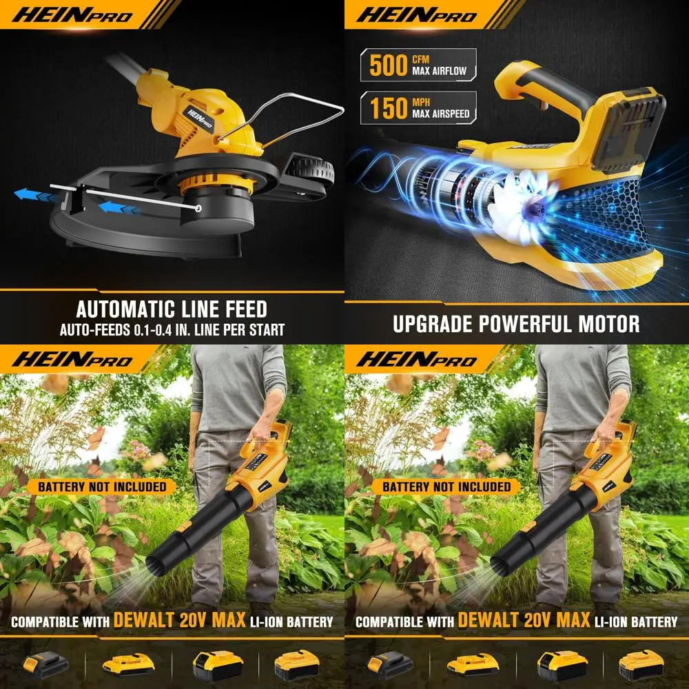 

20V Battery Compatible 500CM Electric Leaf Blower and 12-Inch Cordless Grass Trimmer Combo