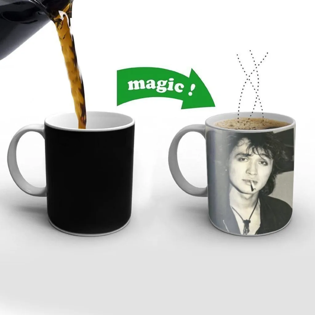 

Viktor Tsoi Retro Free shipping Mug Changing Color Ceramic Coffee Mugs Magic Tea Cup Best Gift