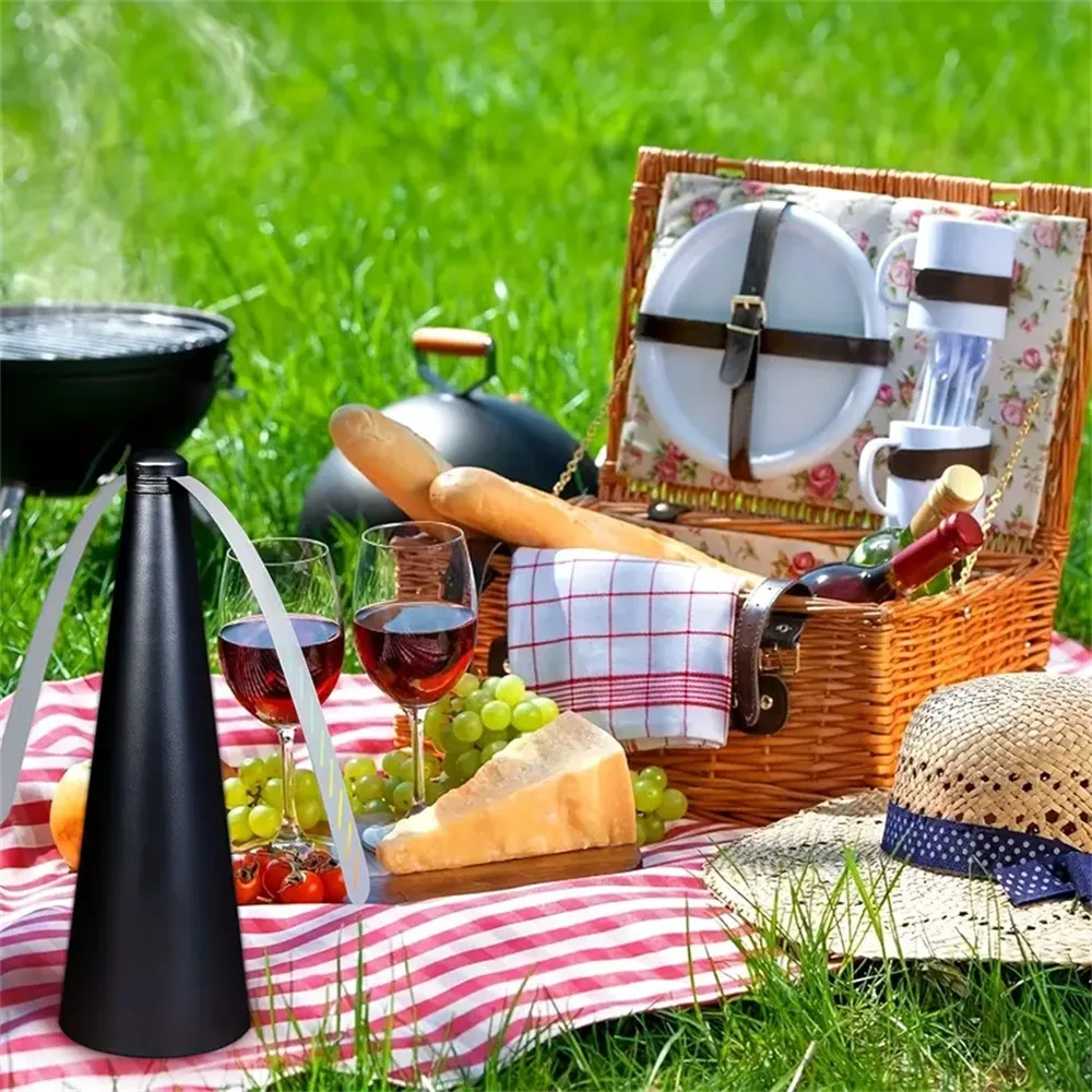 Fliegenventilatoren für Tische, Insektenventilatoren mit holografischen Flügeln, hält Fliegen weg vom Picknick, Grillen, Restaurant, Party, drinnen und draußen – Detail 14