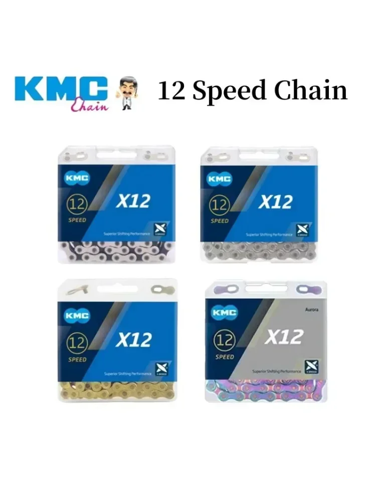 AliExpress KMC X12 Road MTB Bike Chain Silver Black Gold Aurora Original Bicycle Chain 126 Links 12v Chains