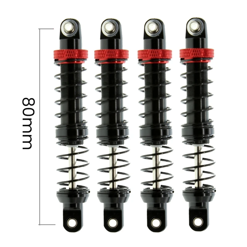 4Pcs Dual Stage Shock Absorber Spring Shock Absorber For 1/10 D90 SCX10 TRX4 RC Car Truck Crawler,90Mm