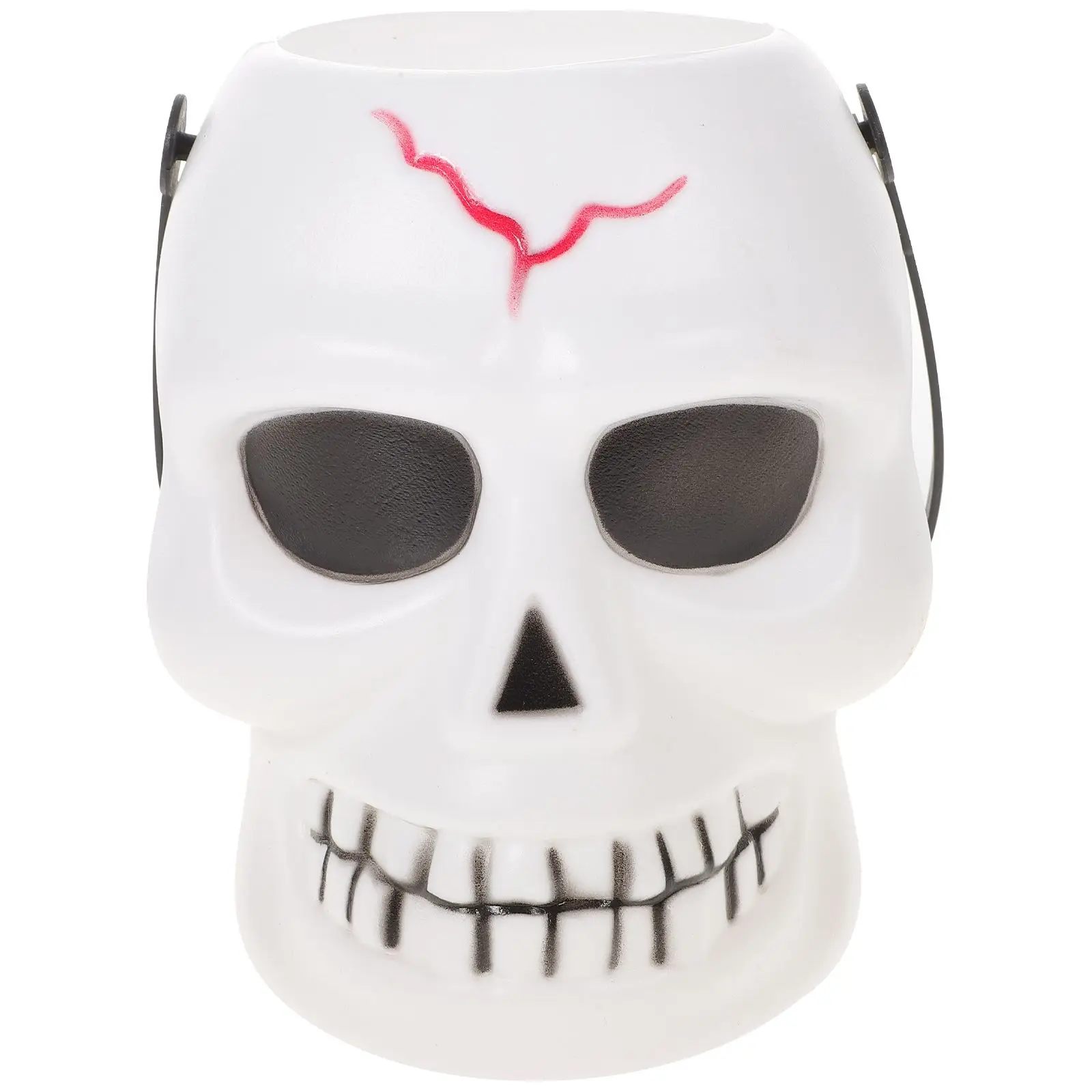 

Halloween Skull Jars Plastic Containers Storage Cans Horror Buckets Decorative Props Kids Toys Spooky Room Decor Halloween