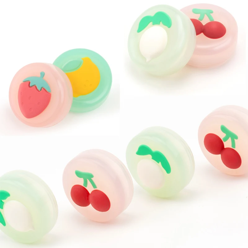 Frutas Silicone Analógico Thumb Grip Caps, Joystick Capa Protetora, Compatível com Nintendo Switch, OLED, Switch Lite, 4pcs