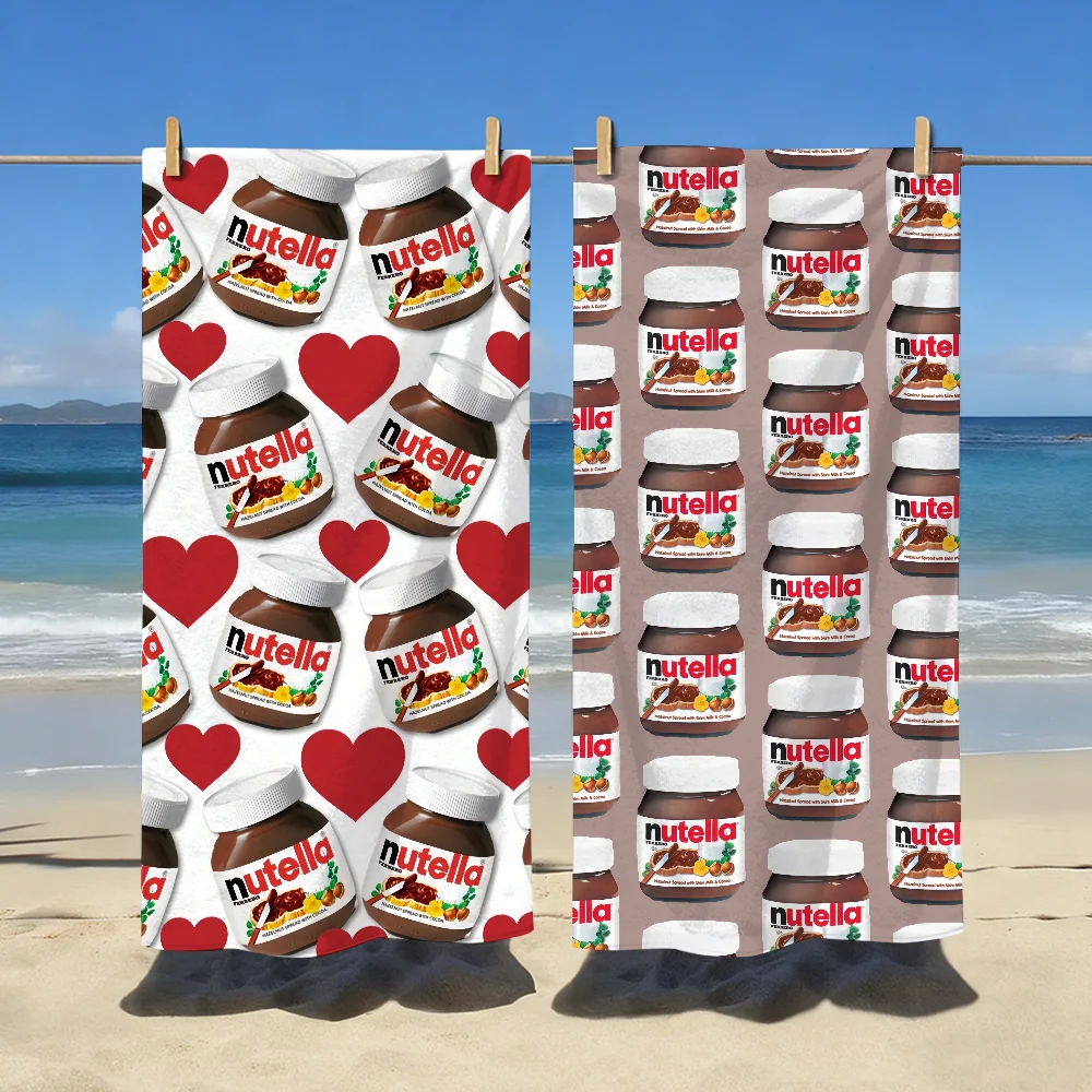 Chocolate Sweet N-Nutellas-S Logo Towel Soft Pool Gift For Travel Gym Shower Camping Quick Dry Sports Large Beach Towels