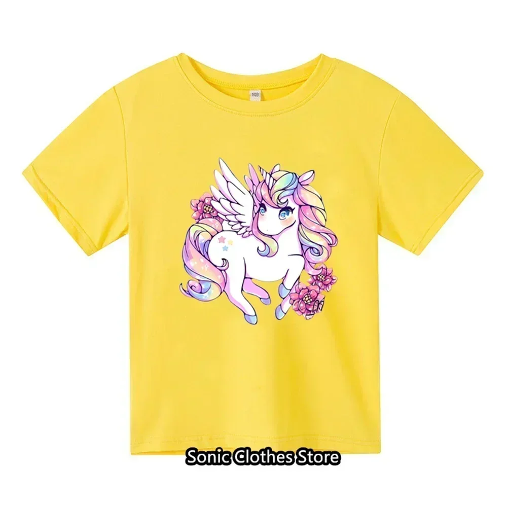 2024 New Cartoon Anime T-shirt for Children Short Sleeve Boys Cartoon Animal Girls Casual Short Sleeve