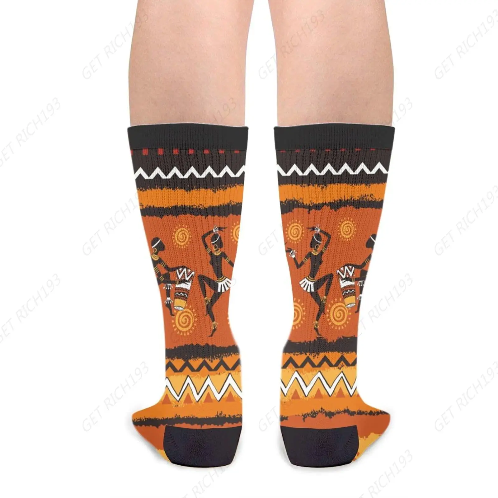 Ethnic Decoration African Indigenous People Dancing Novelty And Interesting Socks For Men And Women