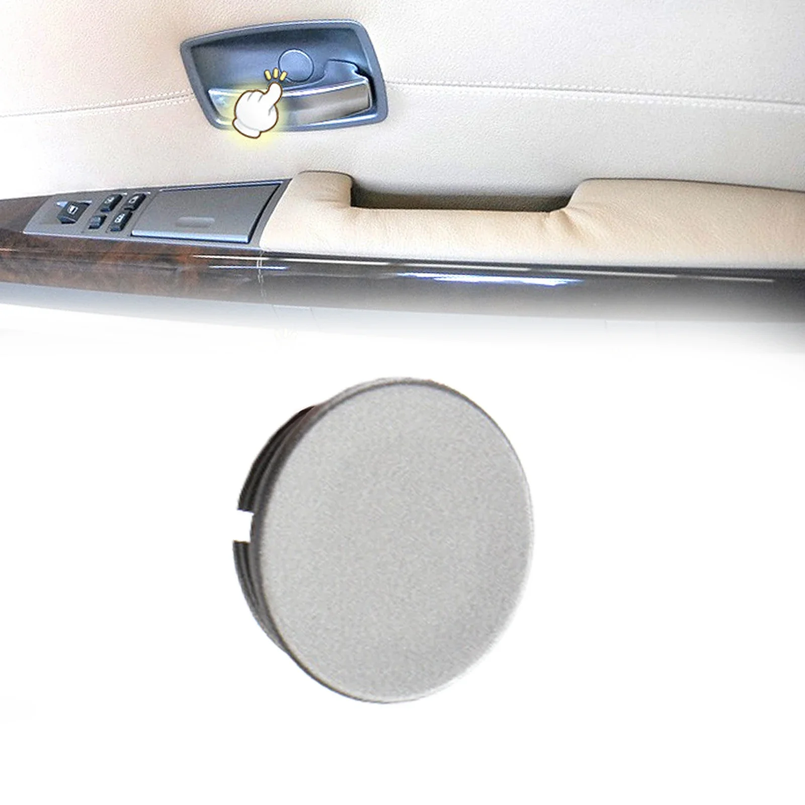 

Car Front Door Panel Cover Inner Handle Cover 51417149974 For BMW For E65 02-08 Car Armrest Frame Button Cover