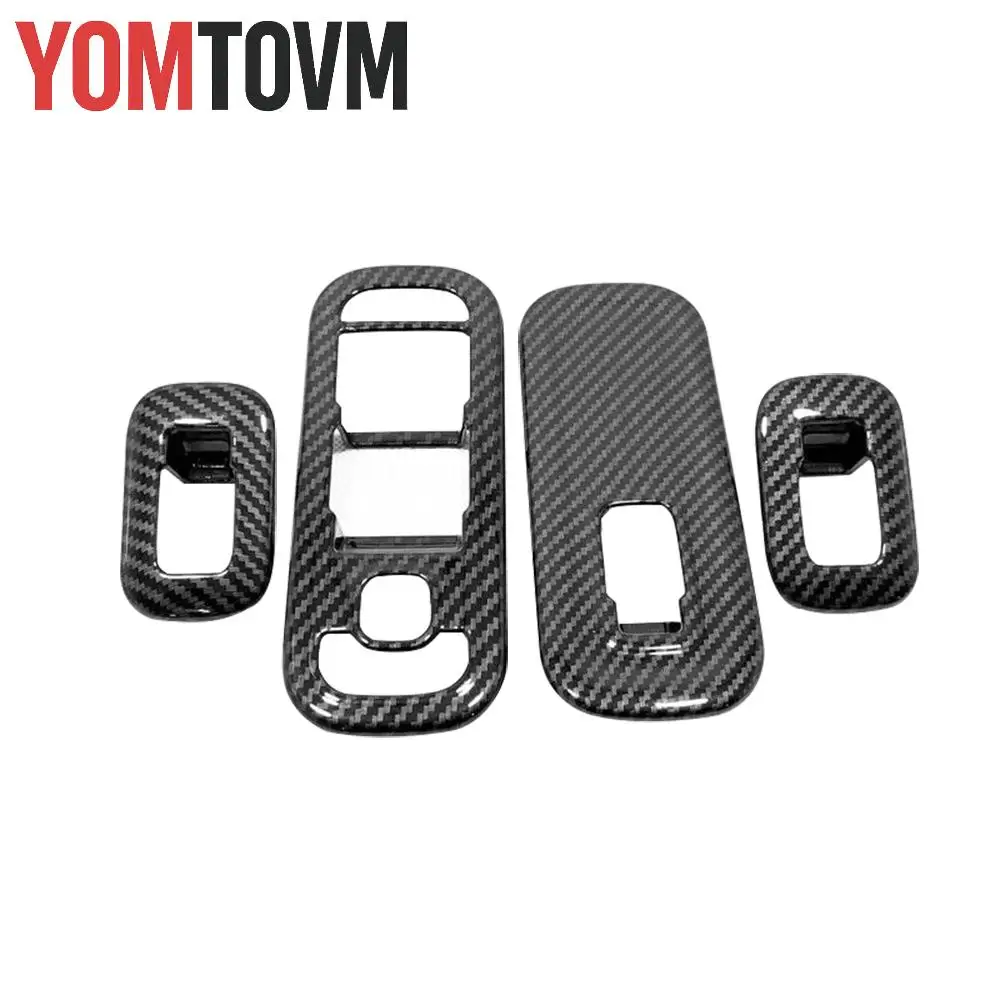 Car Accessories Carbon Fiber Window Switch Cover Trim for Mercedes-Benz A-Class W177 V177 2019-2021 for CLA Class C118 2020+
