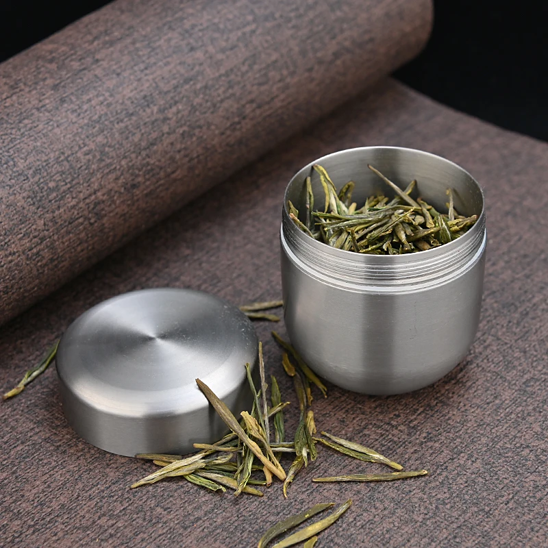 Pure titanium tea can, titanium sealed chamber, medicine box, ultralight earphone storage box, portable mini convenient