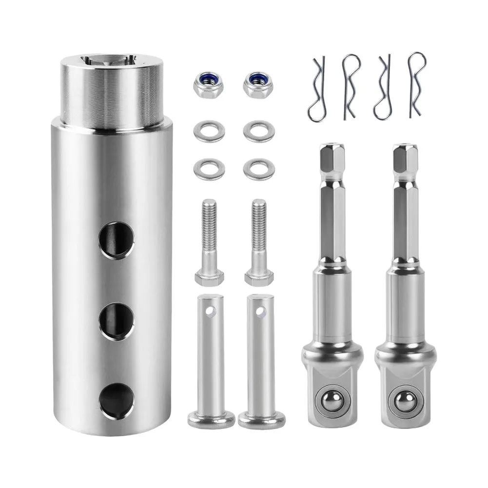 1x Electric Drill Adapter Electric Drill Bit Adapter Set For Rapid Lifting And Lowering Of Hydraulic Jacks Power Tool Accessory