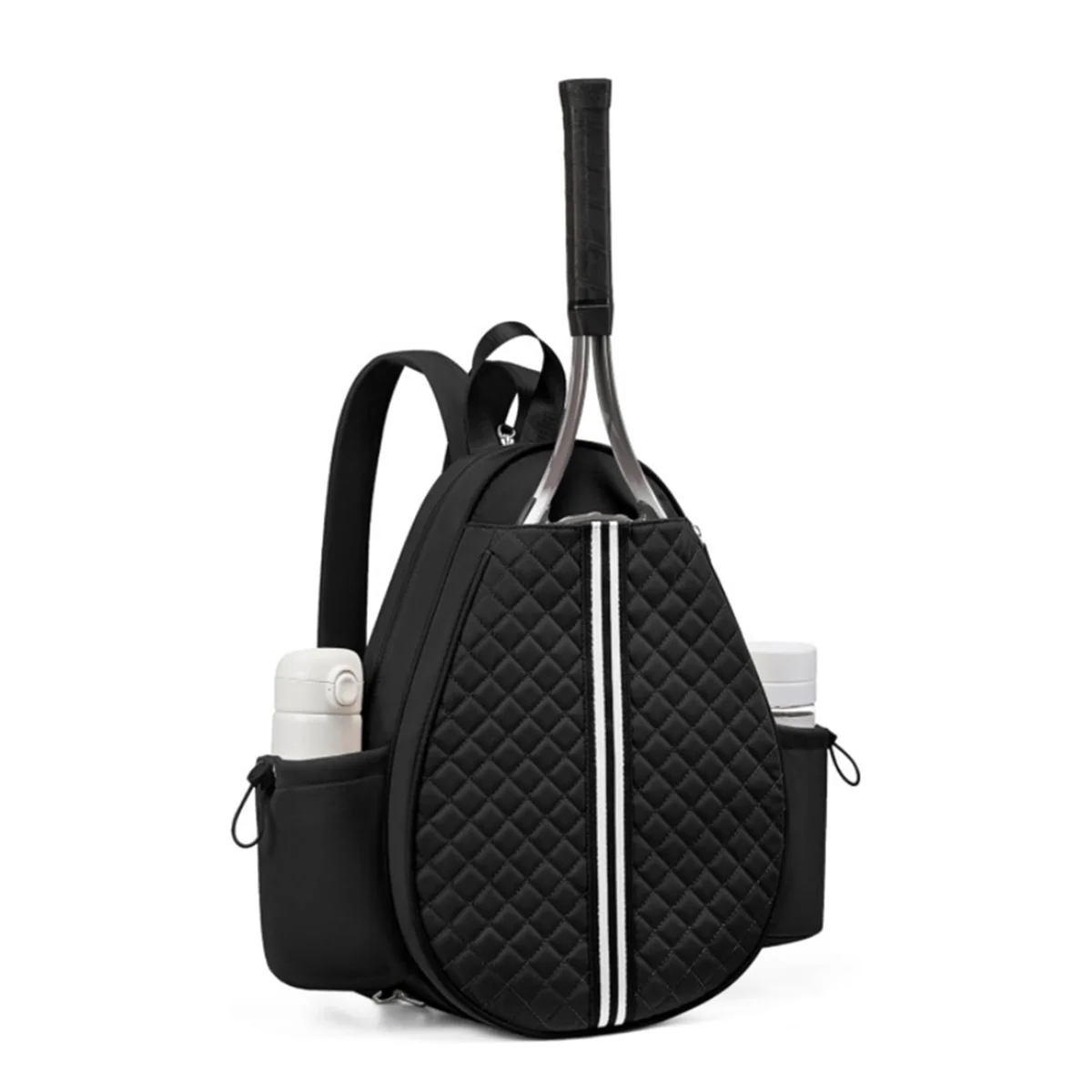 AA85 테니스 가방 편안한 조절 가능한 스트랩 야외 스포츠 가방 테니스 라켓 가방 여성 남성 테니스 애호가 블랙