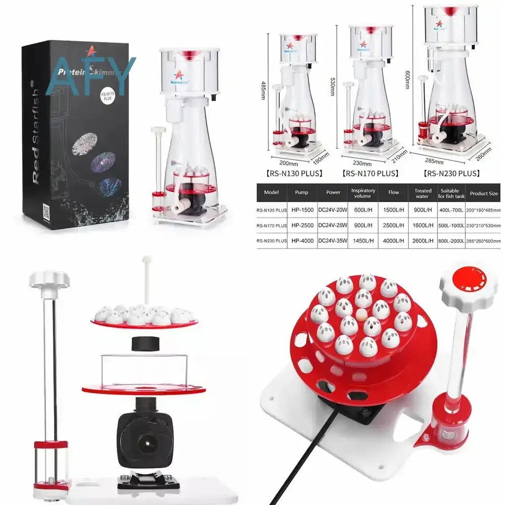 Skimmer de Proteínas para Acuario Red Starfish RS-N130 RS-N170 RS-N230 para Bomba de Filtración de Tanques de Coral de Arrecife Marino de Agua Salada