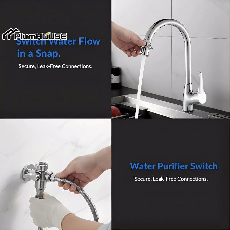 Faucet Adapter Kitchen Sink Splitter Diverter Valve Water Tap Connector For Toilet Shower Bathroom Kitchen