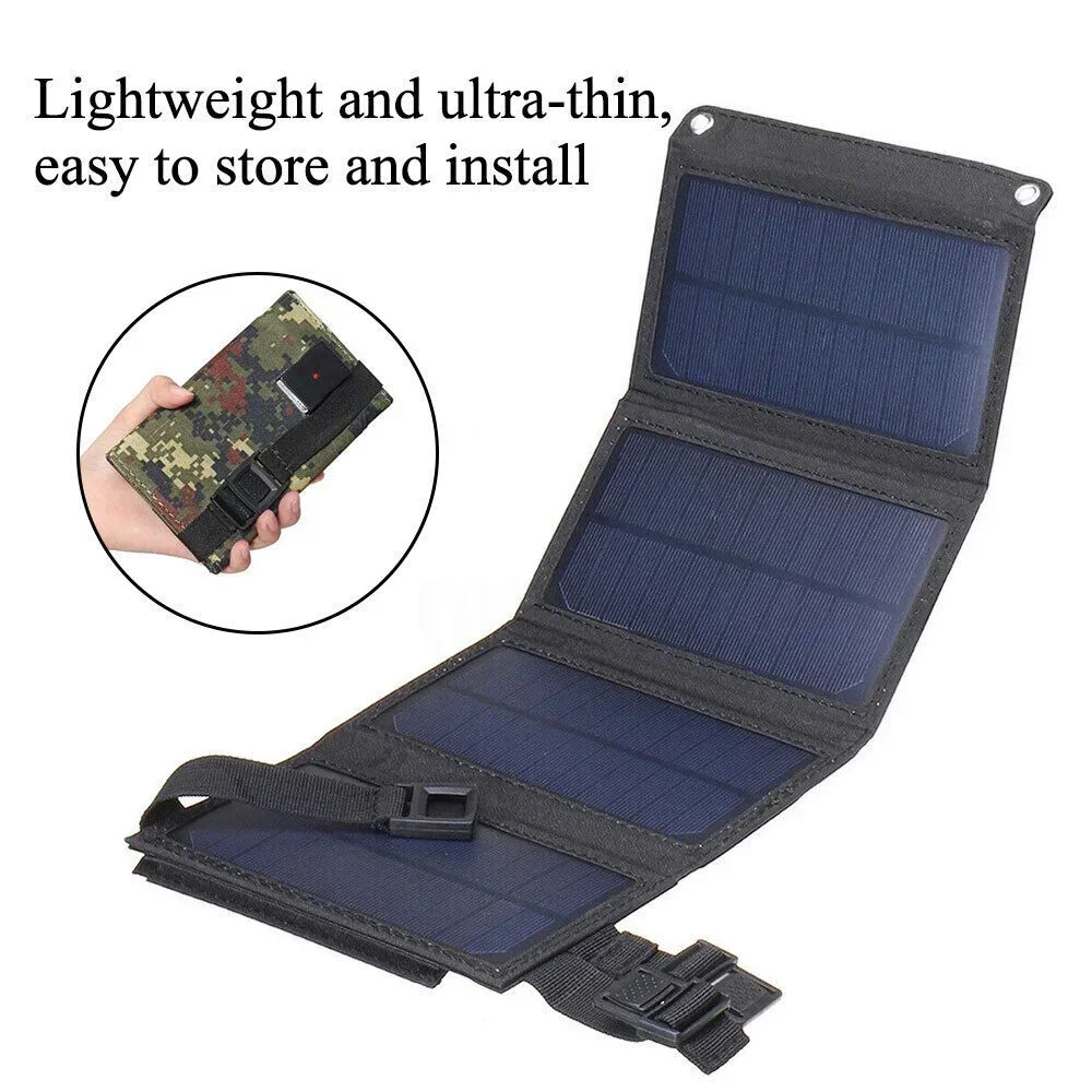 20W5V Most Popular Type Folds in The Same Direction USB Portable Flat Panel Solar Panel Outdoor Travel Waterproof Drop-resistant