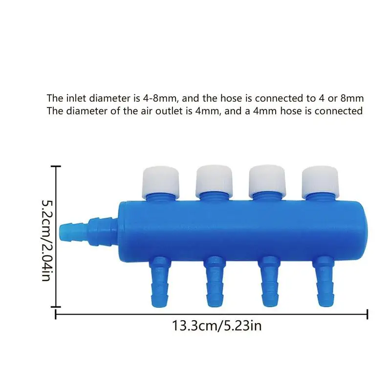 Aquarium Air Tubing Valves Fish Tank Air Pump Splitter Valves Air Flow Control Lever Valves Distributor Airline Tube Connector