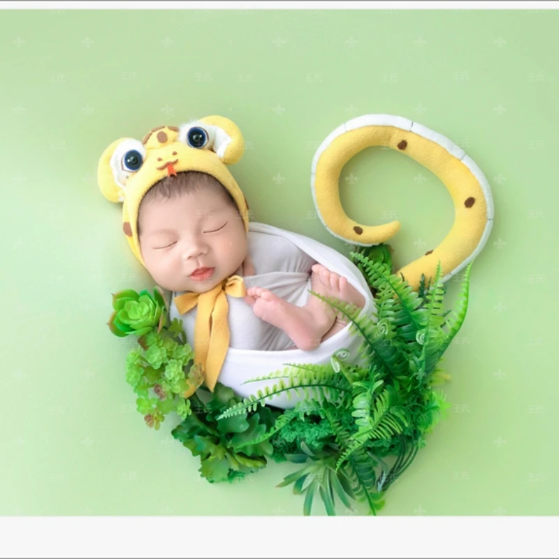 Newborn Photography Prop Snake Baby Full Moon Baby Hundred Day Photo Costume Studio Photography Theme  아기 코스프레