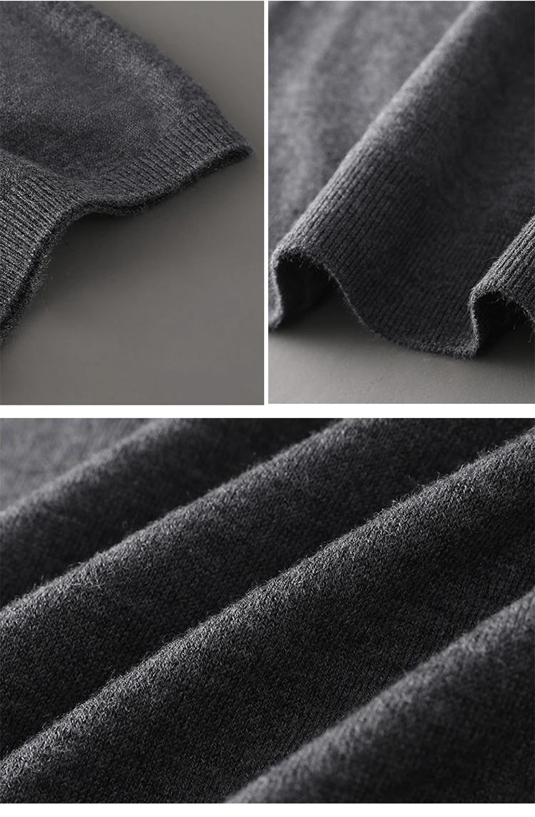 Herren T-Shirt Sommer Wollpullover Kurzarm Lässiger Einfarbiger Herrenpullover POLO-Kragen Gestrickte Oberteile Lockere Bluse – Detail 3