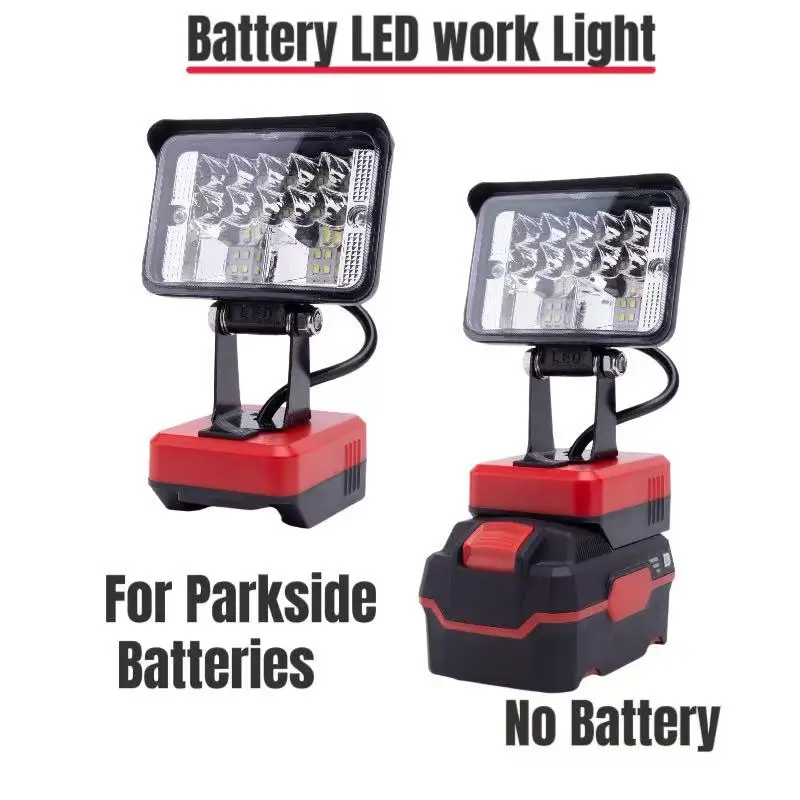 LED Working Light Spotlight Portable Lamp Lantern w/USB C-Type For Lidl Parkside X20V Team Lithium Battery Lanternr(No battery )