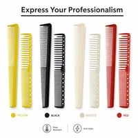 2PCS Set Professional Barbershop Hairdressing Dense Teeth Comb Anti-Static Edge Corner Comb Flat Haircut Styling Trimming Tools