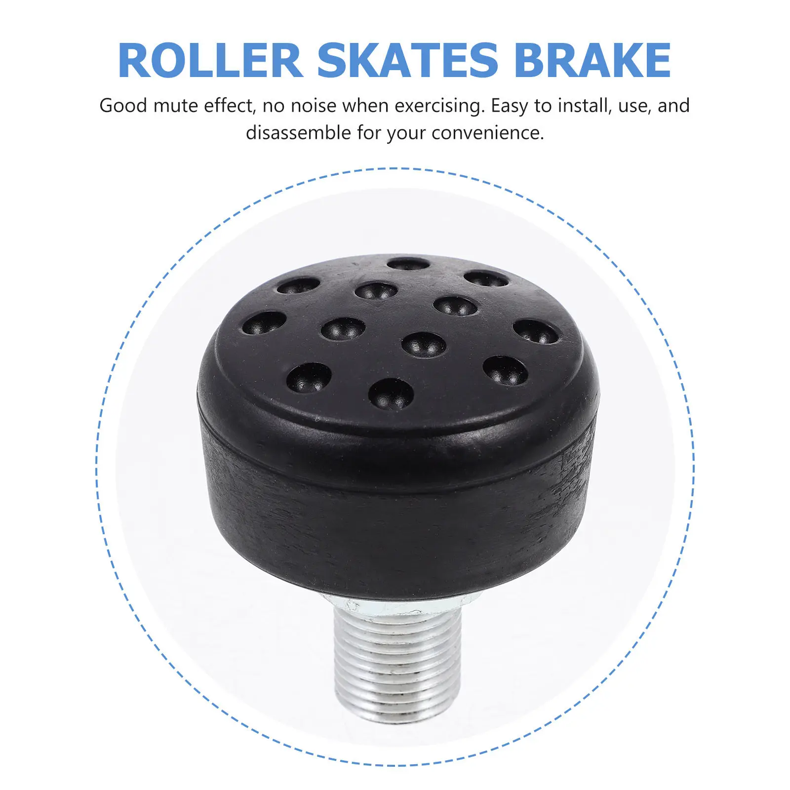 

Регулируемый тормозной стопор для роликовых коньков, резиновый ограничитель хода для двухрядных роликов, аксессуар для торможения