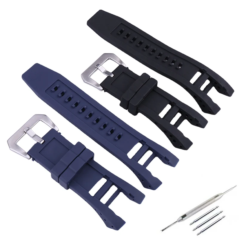 34mm Men's rubber watch strap accessories compatible with Invicta Russian Pro Diver sport watch band women's silicone wristband