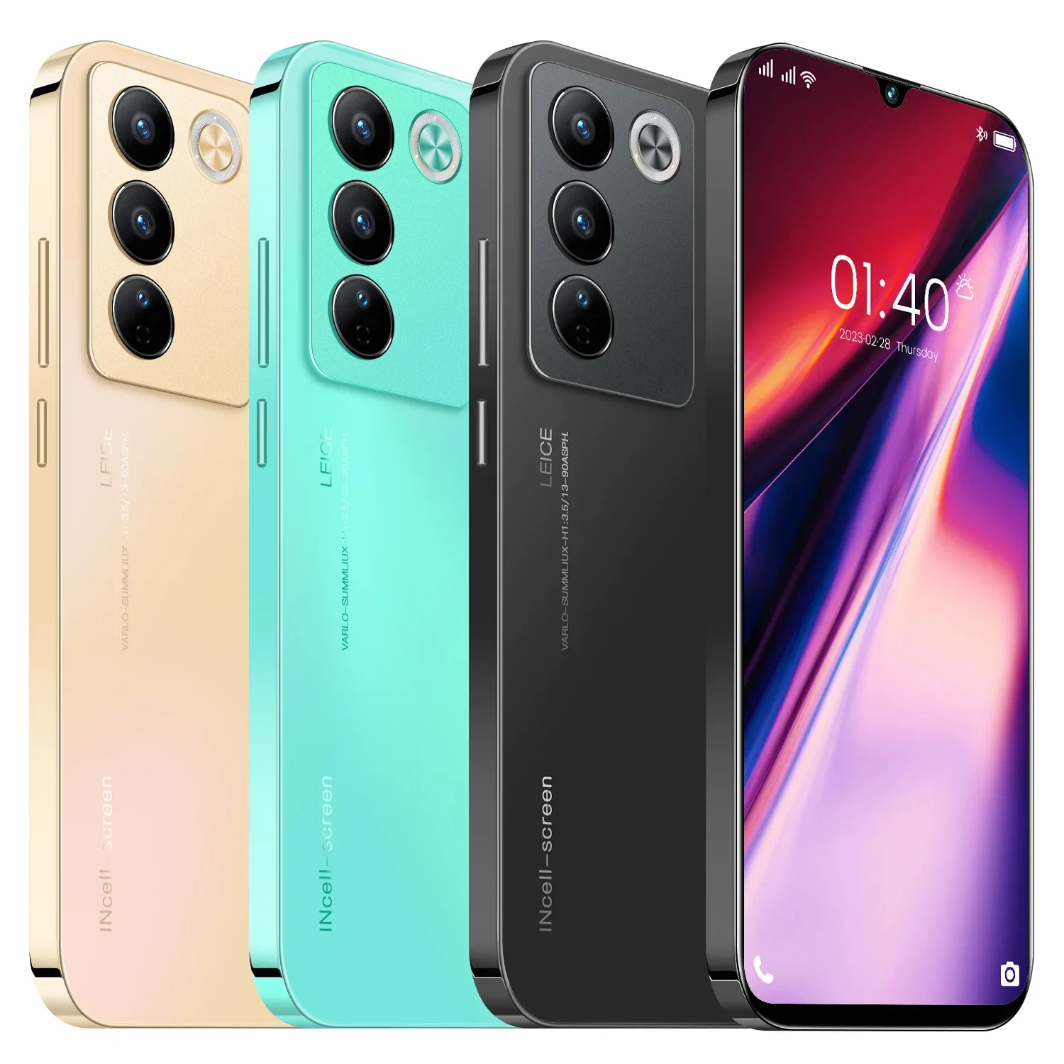 Nuevo V27e Smartphone 7,3 pulgadas 2 + 16G cámara HD Android 5G teléfonos portátiles teléfonos móviles Smartphone barato Celulares Gamer