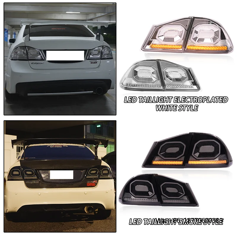 SINDAR Auto LED Animated Taillight for Honda Civic Eight 8th FD Series FD2 Type R Mugen 2006-2012 12-15 Starry Sky Light Style
