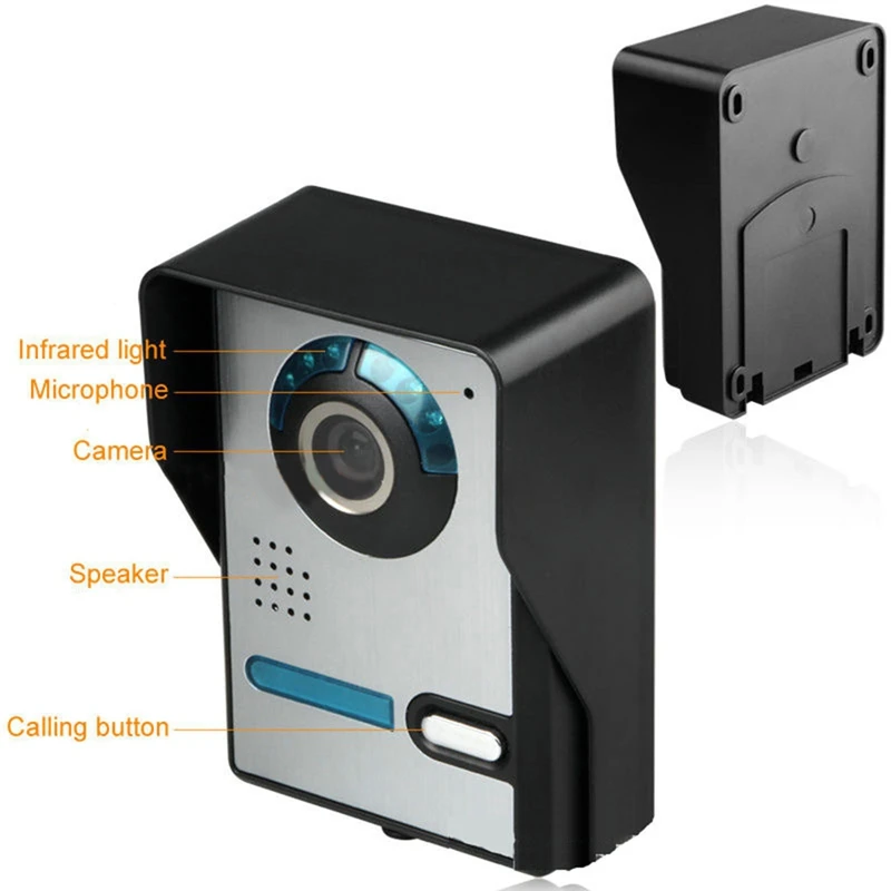 

7Inch Monitor HD Camera Video Door Phone Doorbell Intercom System IR Night Vision Wired Doorbell Camera Wireless EU Plug-A12I