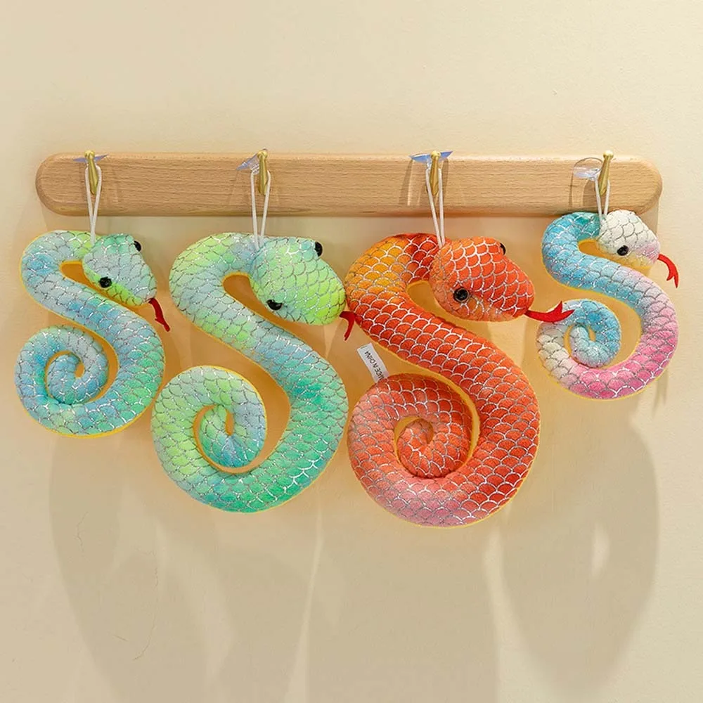 

Soft Stuffed Doll Little Snake Plush Toy Zodiac Mascot Doll Gift 2025 Chinese New Year Plush Snake Key Chain 14/18/22cm Fluffy