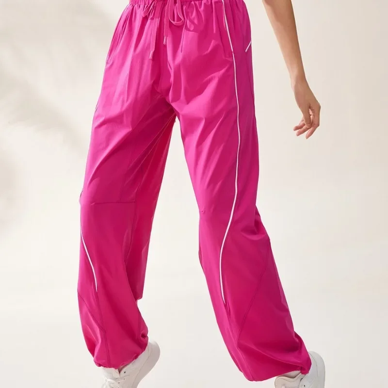 Sports Spring/Summer Dopamine Pants American Casual Pants Female Jazz Dance Loose Wide Leg Sports Trendy Fitness Body Leggings