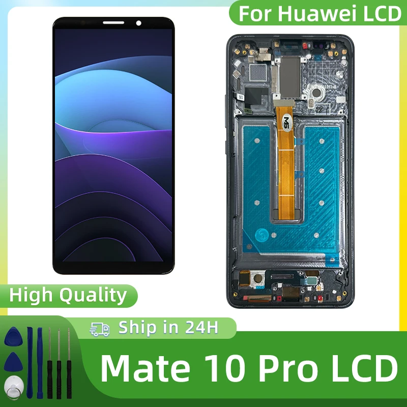 Pantalla táctil LCD IPS para Huawei Mate 10 Pro, digitalizador con marco para Huawei BLA-L29 BLA-A09 BLA-TL00, piezas de repuesto para pantalla