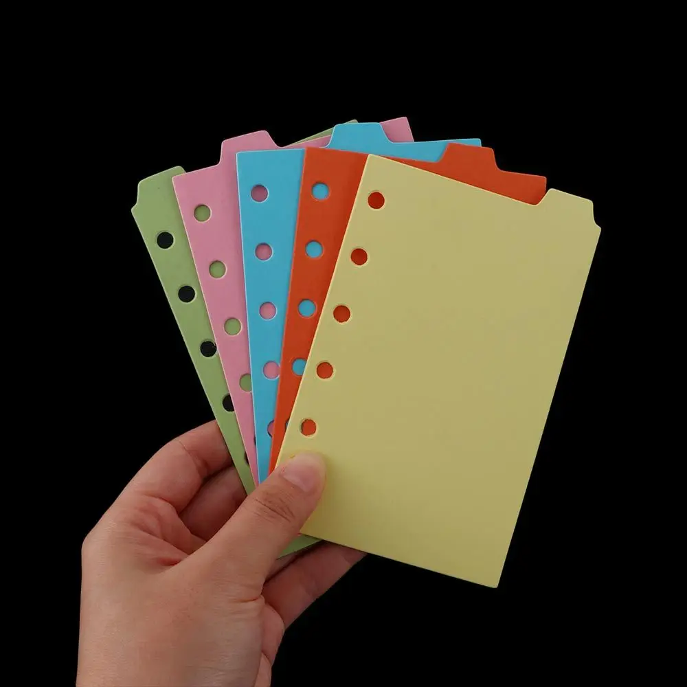 5 teile/satz Schule Liefert Fach Planer für Notebook Nachfüllen Papiere Index Teiler Index Paginierung A5 A6 A7 Binder Teiler