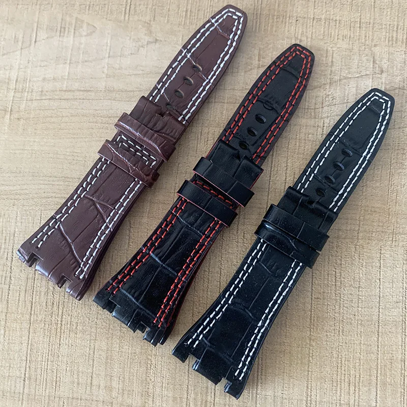 28mm Watch Strap For Royal Oak Offshore AP 15710 15703 26470 15707 26703 Watchband Genuine Leather Bracelet accessory Wristband