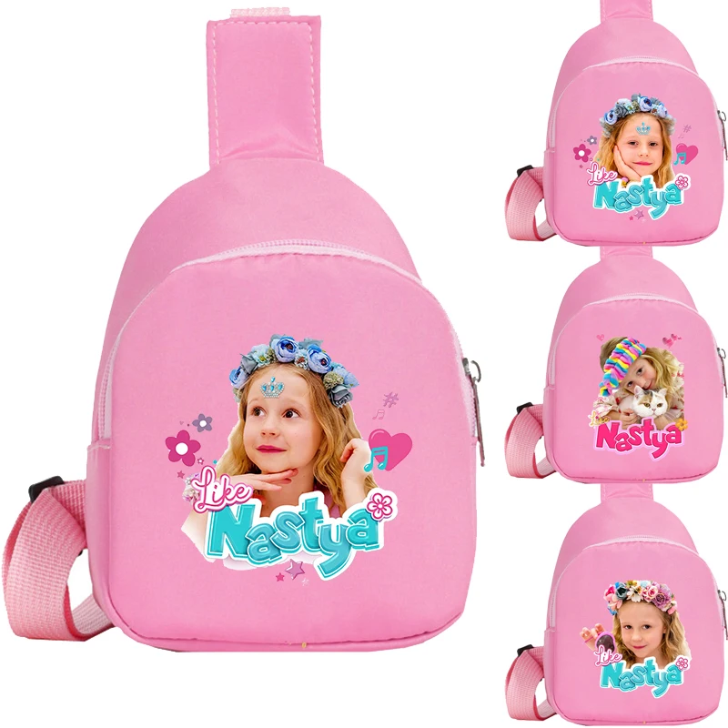 

Like Nastya Shoulder Bags Kawaii Fashion Kids Chest Bag Travel Satchel Casual Portable Totes Fans Gift Girls Crossbody Bag