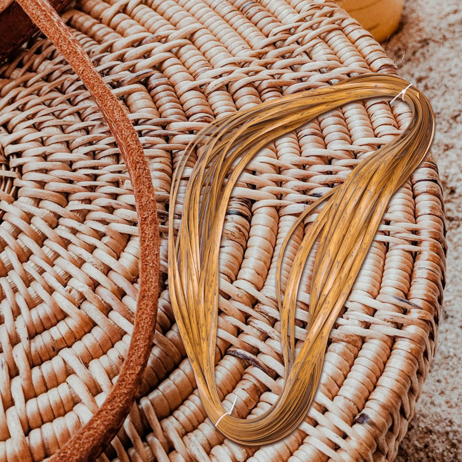 

1 Roll Plastic Rattan Chair Repair Kit Durable Pe Material Natural Color DIY Weaving Craft Supplies for Furniture Basket Mat