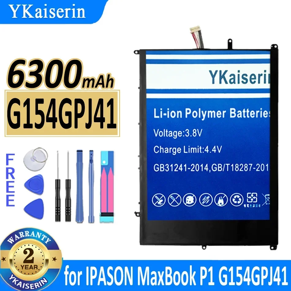 6300mAh Laptop Battery for IPASON MaxBook P1, G154GPJ41, 32105113X2-I1502HG