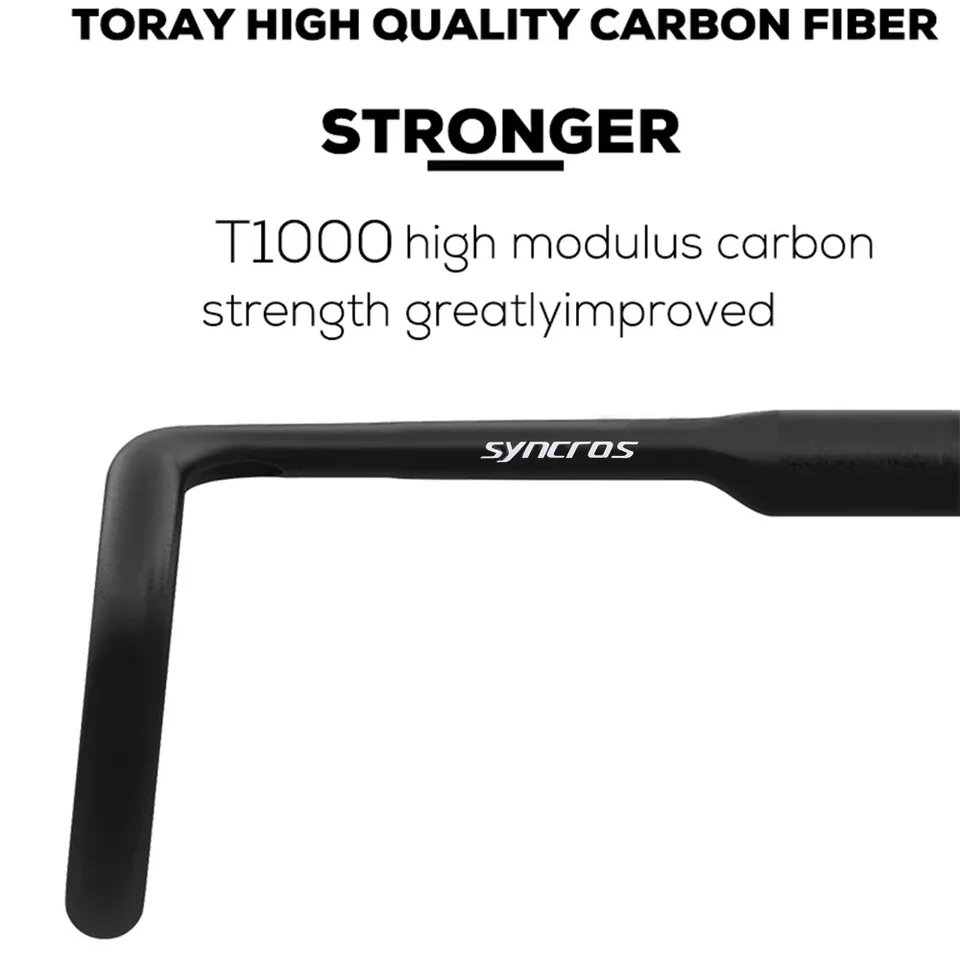 T1000 Carbon Fiber Road Handlebar 31.8mm Clamp 64mm Reach 126mm