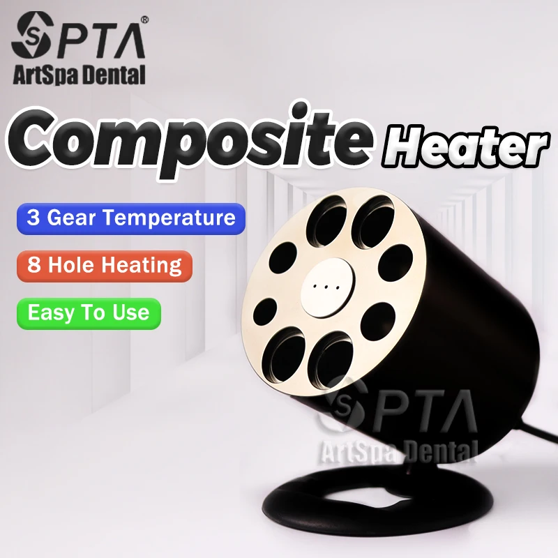 Dentistry Dental AR Heat Composite Warmer Instructment Composite Resin Material Heater 3 Gear Teamperature 8 Holes Heating