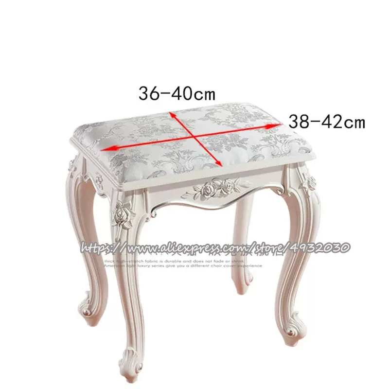 European style skirt Makeup stool cushion cover chair cushion bedside table  piano stool shoe stool cushion cover