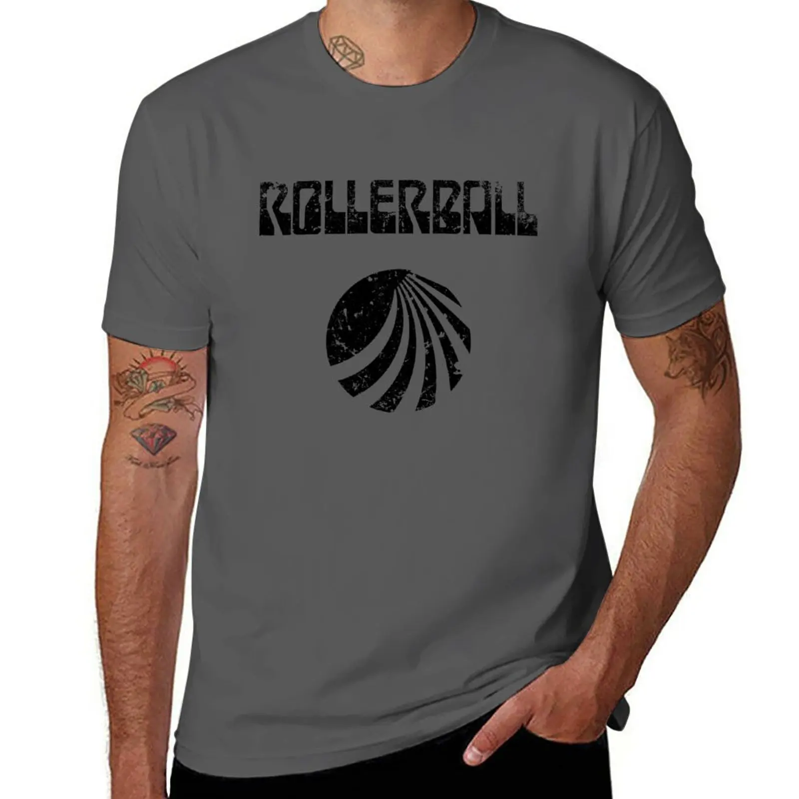 New Rollerball Logo T-Shirt vintage clothes graphic t shirt T-shirt for a boy T-shirts for men cotton