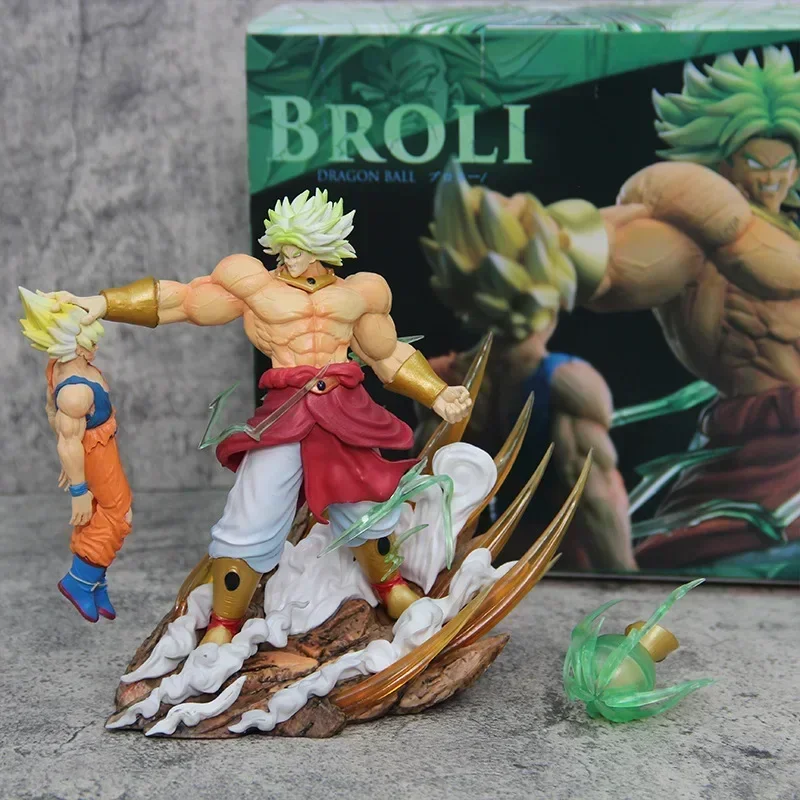 Dragon Ball Anime Figures Broli Vs Goku Broly Figures Action Pvc Super Saiyan Son Goku Model Ornament Toys Kids Christmas Gift