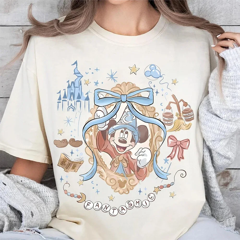 Neues bequemes Farb-Kurzarm-T-Shirt für Damen, Halloween, Magic Kingdom, klassischer kreativer Pullover, Unisex, Y2K-Streetwear