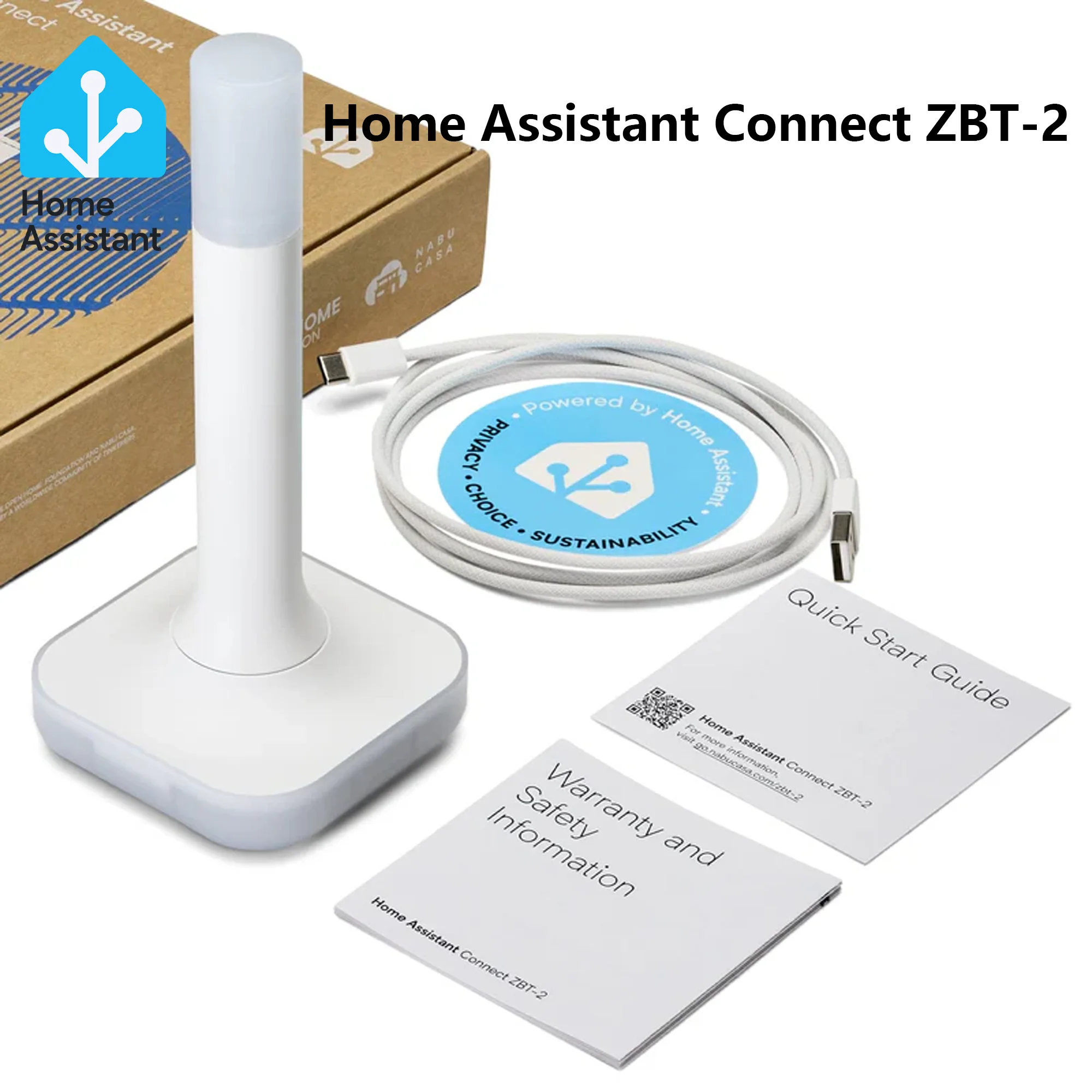 

Home Assistant Connect ZBT-2 Совместим с Zigbee, Thread или Matter для концентраторов шлюзов умного дома и Home Assistant