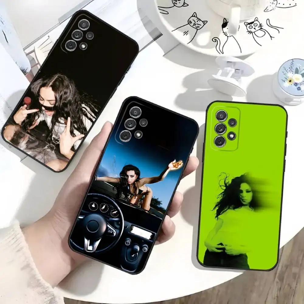 

C-Charli XCX Brat Phone Case For Samsung S 25,24,23,22,30,21,10,9,Ultra,Plus,Lite,FE,4,5G Black Soft Case