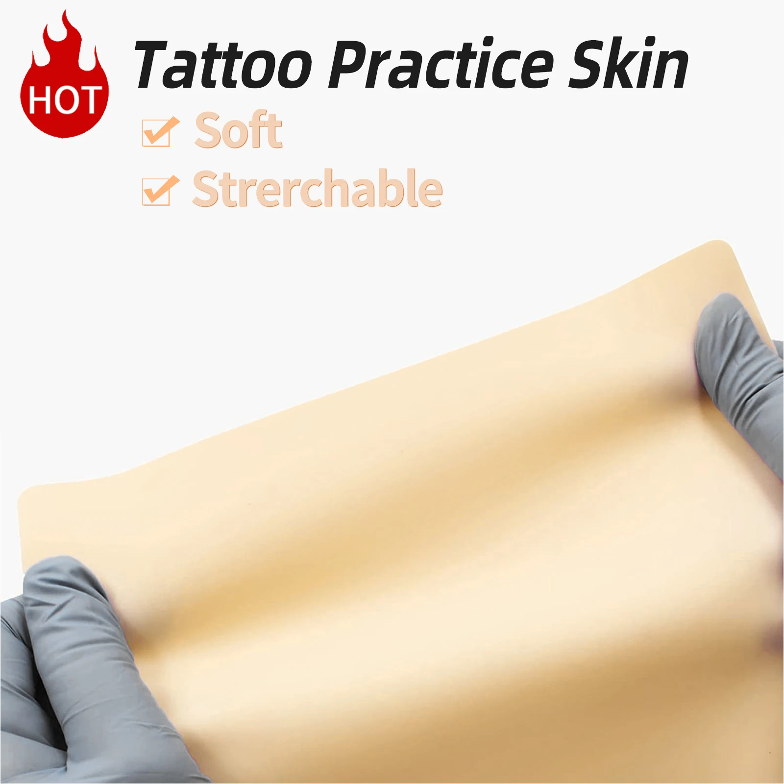 3/10/12PCS Tattoo Practice Skin Double Sides Fake Skin Permanent Makeup Synthetic Leather Skin for Tattoo Beginners