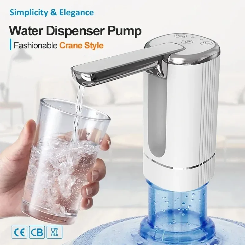 Electric Self-priming Water Pump Dispenser for Barreled Drinking Bucket Automatic Water Absorb Device Portable Auto Water Filler