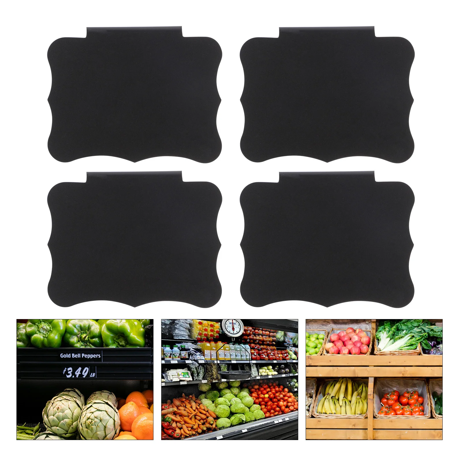 10 Pcs Nameplate Price Display Label Shelves Mini Bin Clip Holder Plastic Rack Basket Gloss