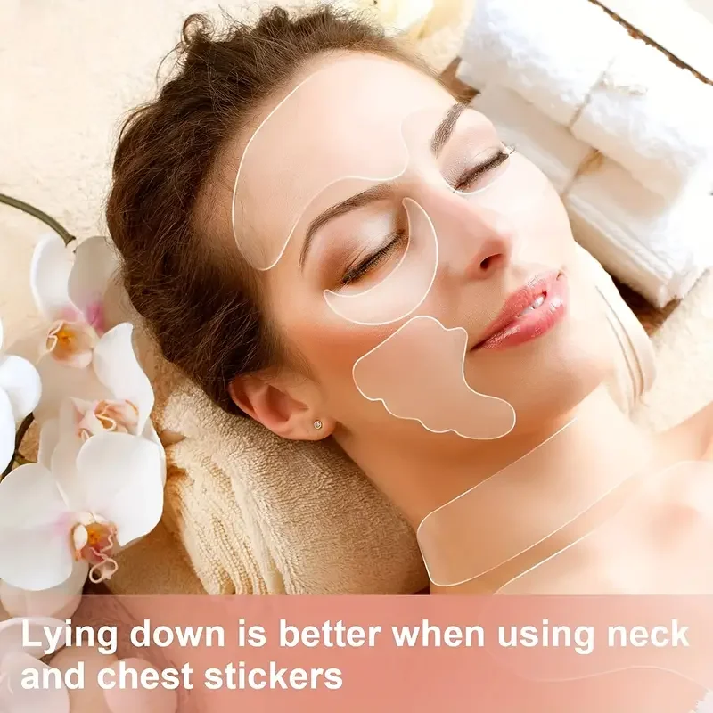 10-18PCS Reusable Silicone Face Patch Set Anti Wrinkle Patches For Face Neck Forehead Eye Cheek Chest Pads Beauty Tools
